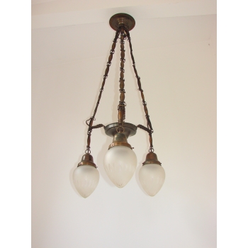 Żyrandol z porcelanowymi oprawkami E27
